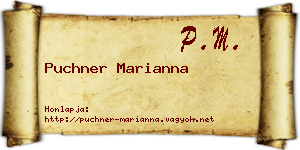 Puchner Marianna névjegykártya